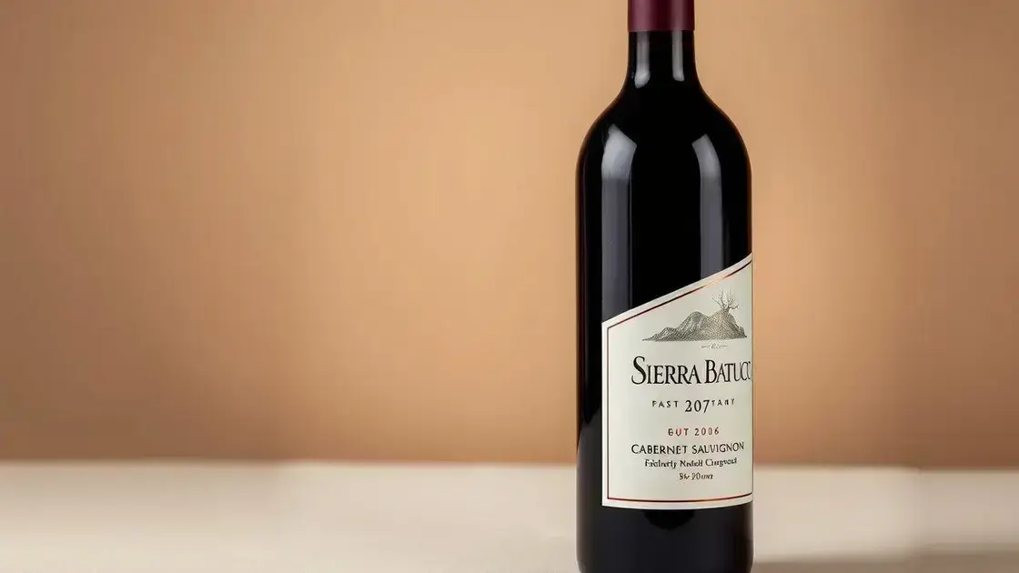 Sierra Batuco Cabernet Sauvignon: O Melhor Vinho Tinto de 2025