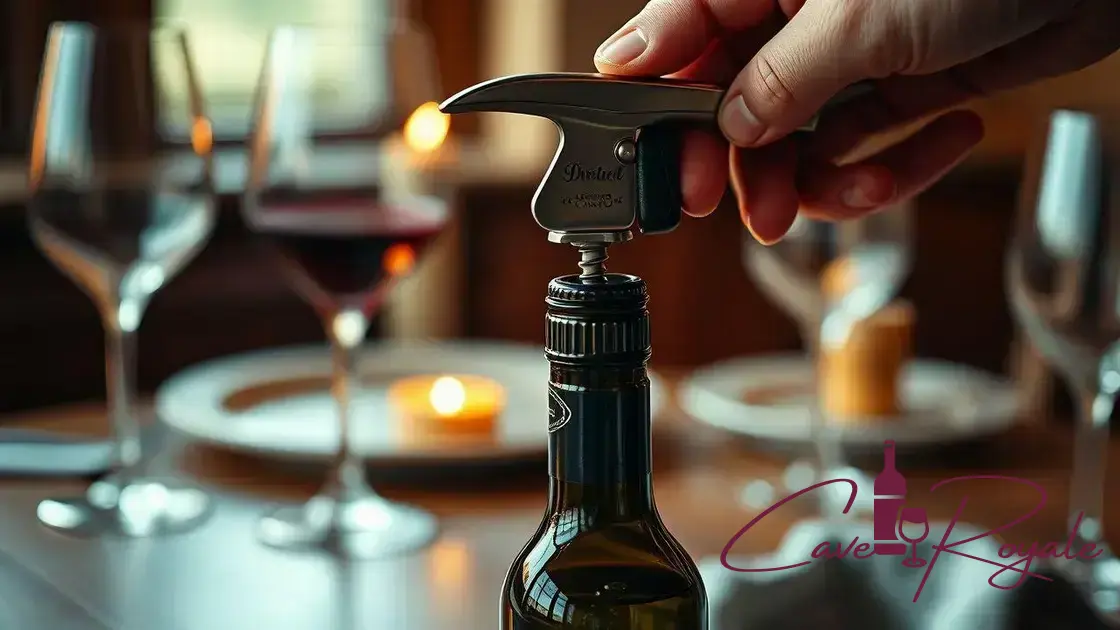 Como usar um saca-rolhas de pinça para abrir vinhos com elegância