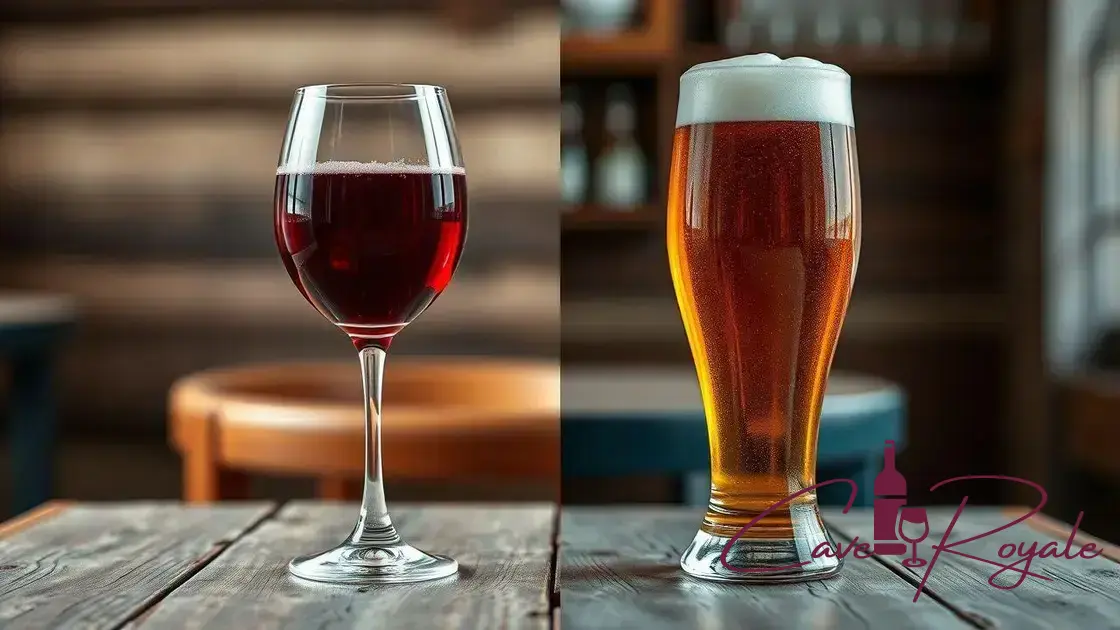 Comparação: vinho vs. cerveja
