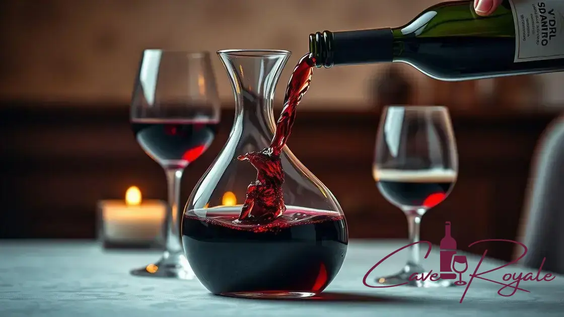 Os efeitos da decantação no vinho envelhecido