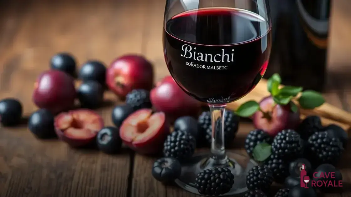 Aromas e sabores do Bianchi Soñador Malbec