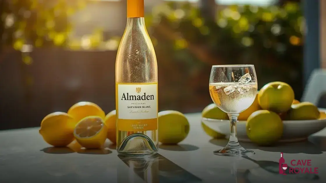As características do Almadén Sauvignon Blanc