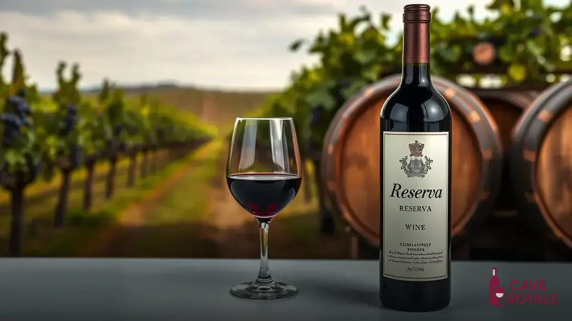 As características do vinho reserva