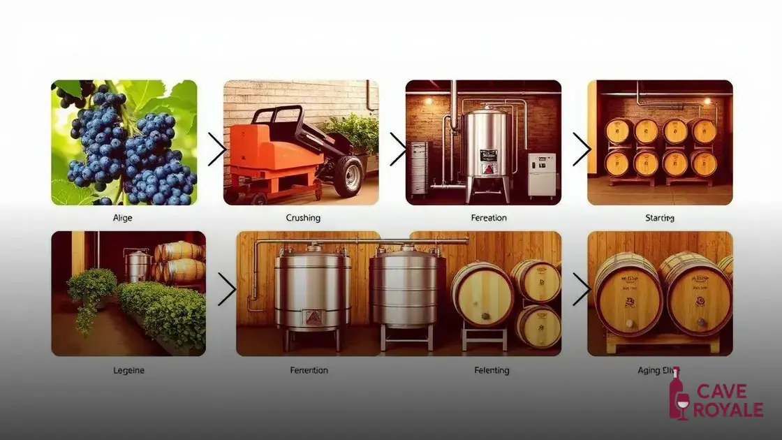As principais etapas da produção de vinhos