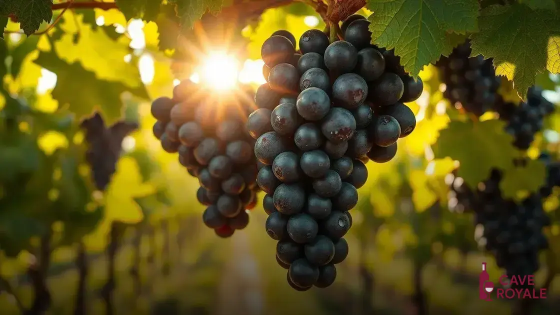 As uvas usadas na produção