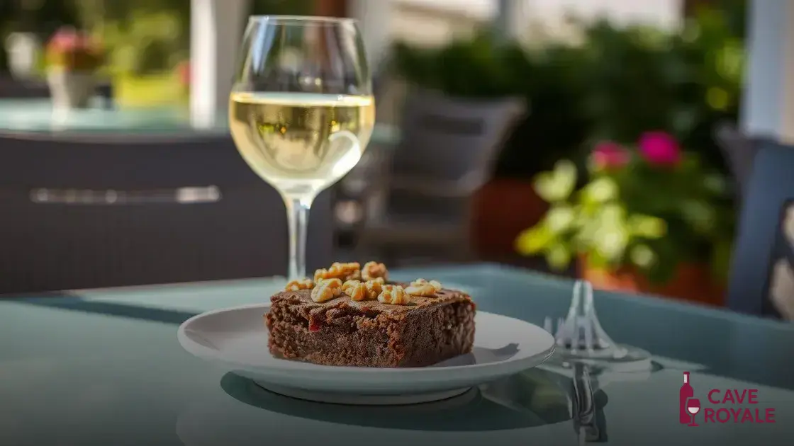 Brownie de nozes: uma harmonização com vinhos brancos frescos