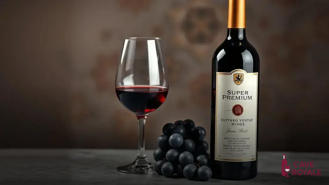 Características de vinhos super premium