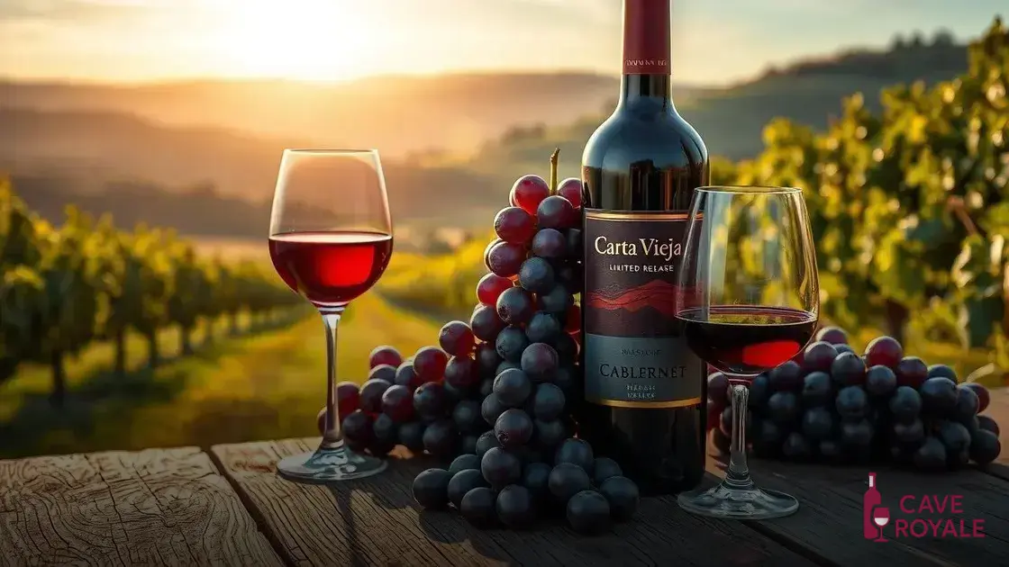 Características do Carta Vieja Limited Release Cabernet