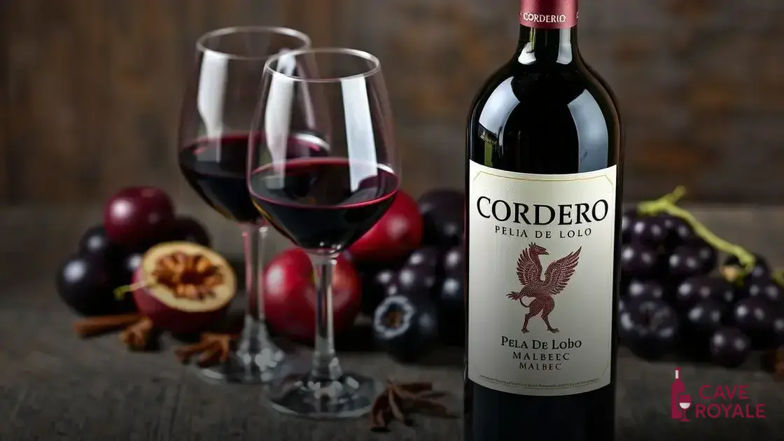Características do Cordero em Pele de Lobo Malbec
