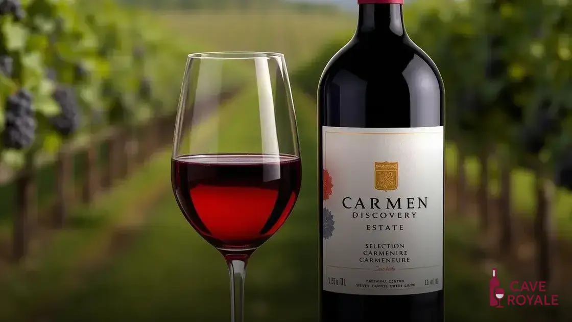 Características do vinho Carmen Discovery Estate