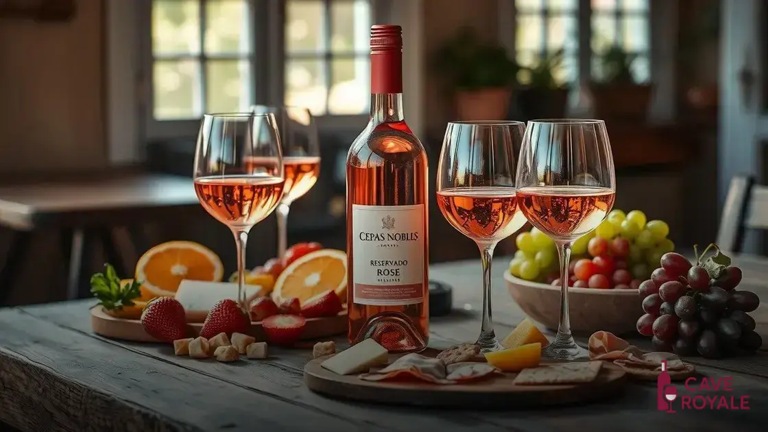 Características do vinho cepas nobles reservado rosé