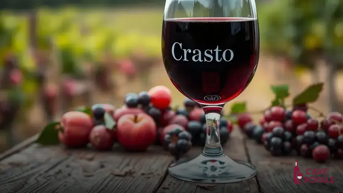 Características do vinho tinto Crasto