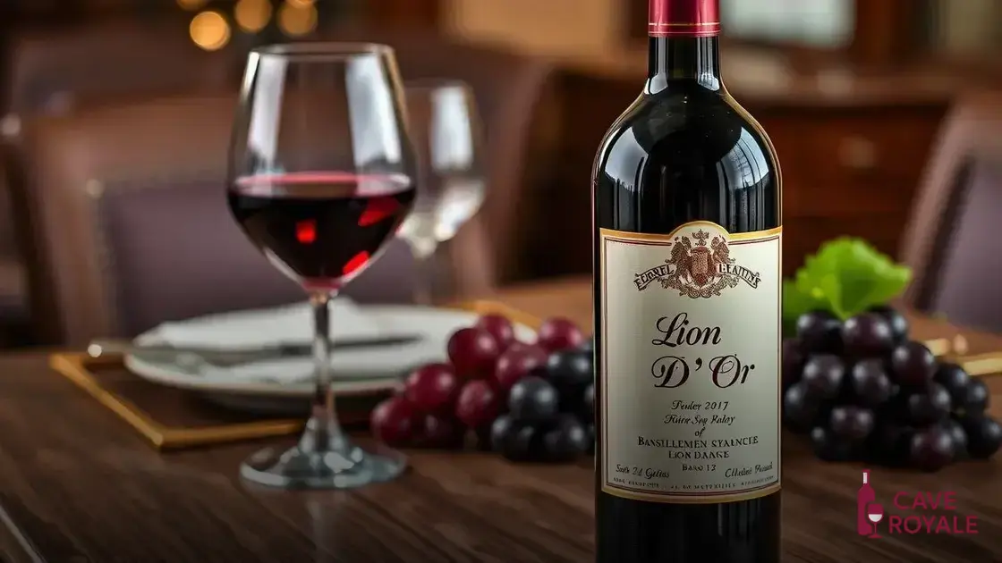 Características do vinho tinto Lion D