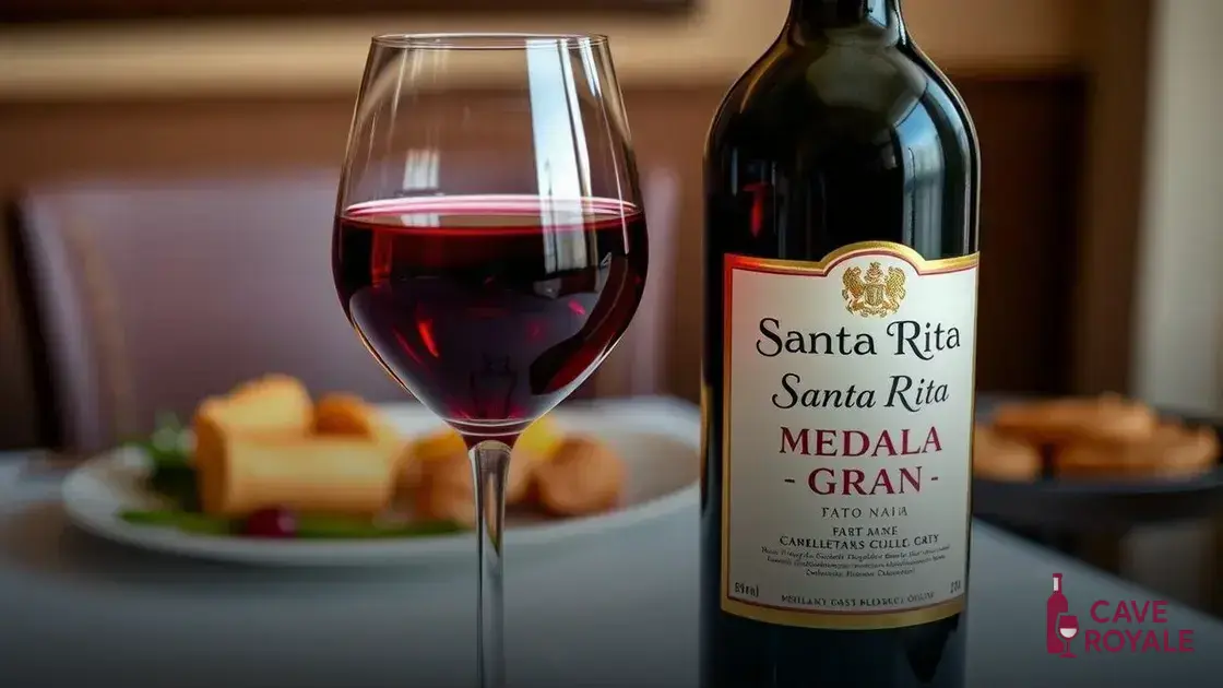 Características do vinho tinto Santa Rita Medalla Real Gran
