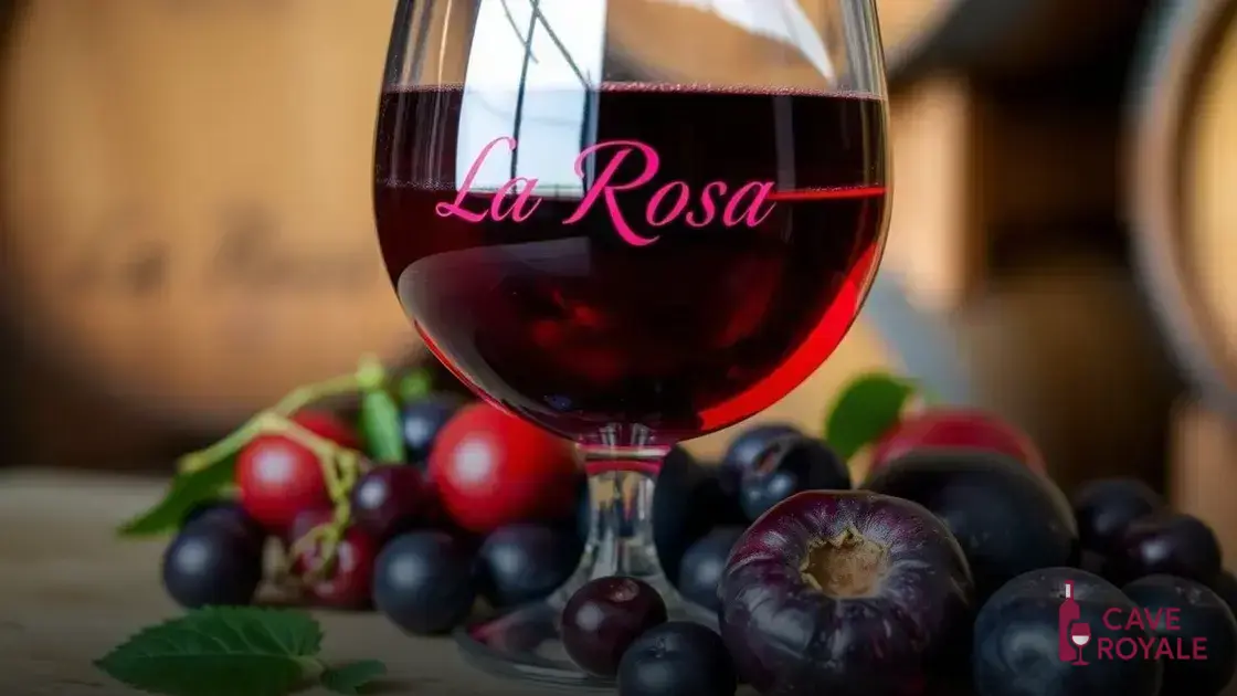 Características sensoriais do La Rosa Dei Vini