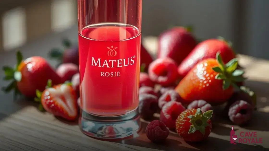 características sensoriais do mateus rosé