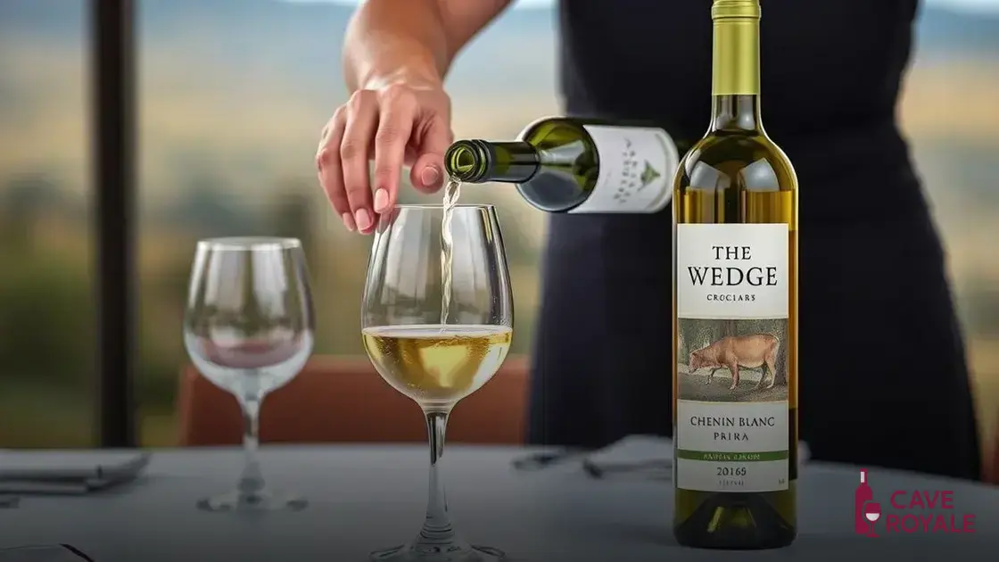 Como degustar The Wedge Chenin Blanc?
