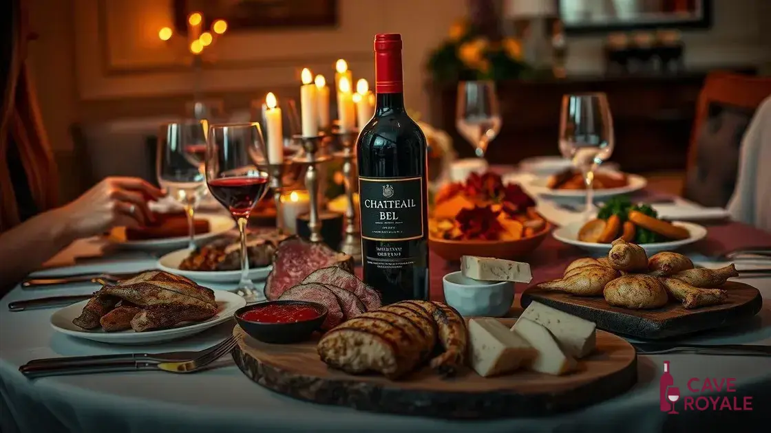 Como harmonizar do vinho Château Bel com pratos