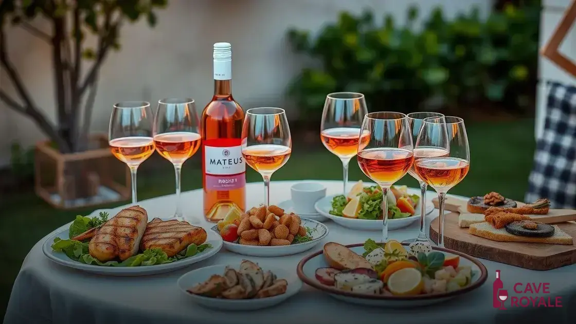 como harmonizar mateus rosé com diferentes pratos