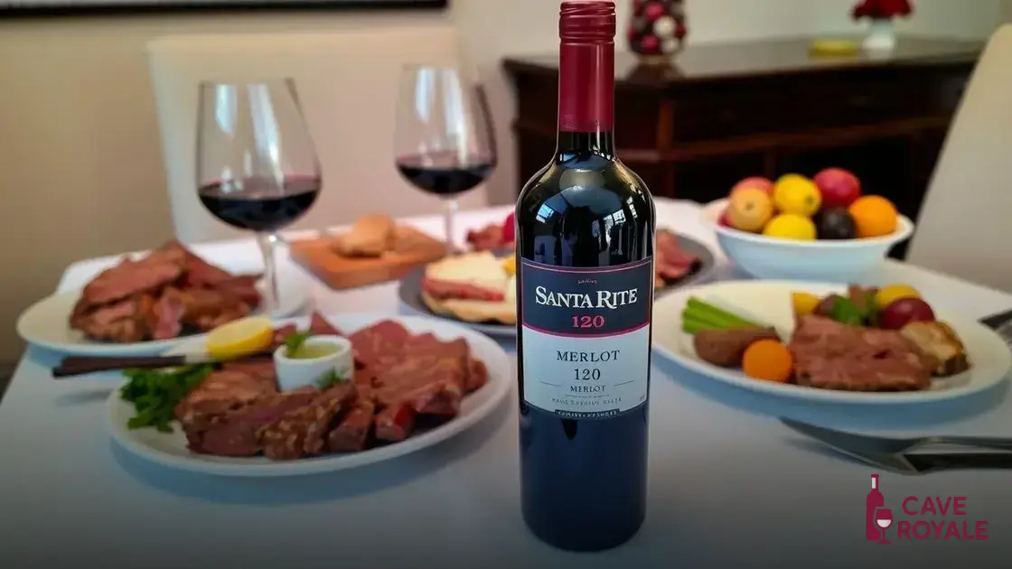 como harmonizar o Santa Rita 120 Merlot