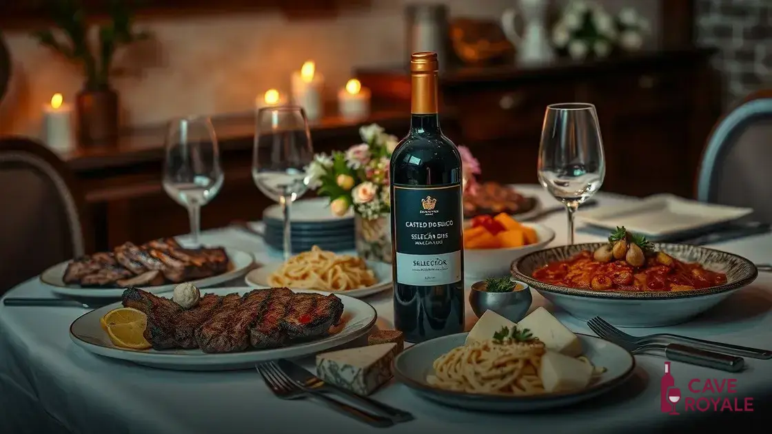 Como harmonizar o vinho Castelo Do Sulco Seleção Dos