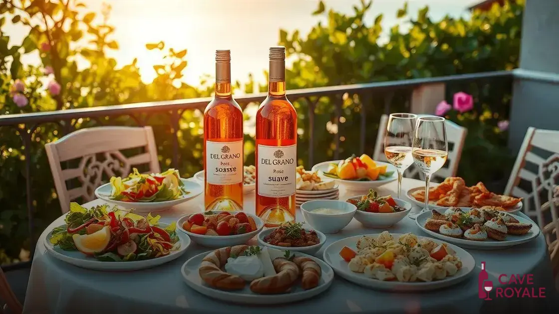 Como harmonizar o vinho Del Grano Rosé Suave