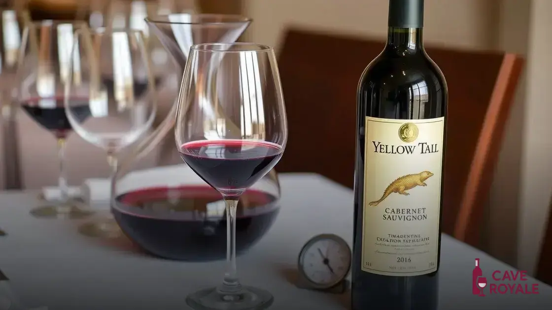 como-servir-e-armazenar-seu-vinho Vinho Tinto Australiano Yellow Tail Cabernet Sauvignon