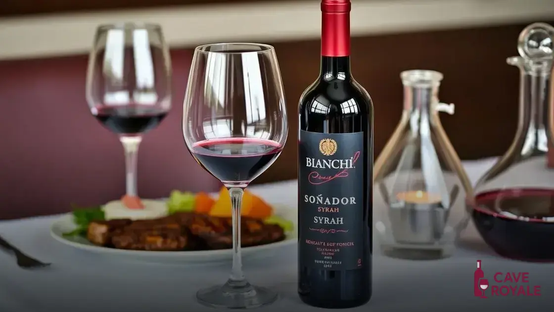 Como servir o Bianchi Soñador Syrah