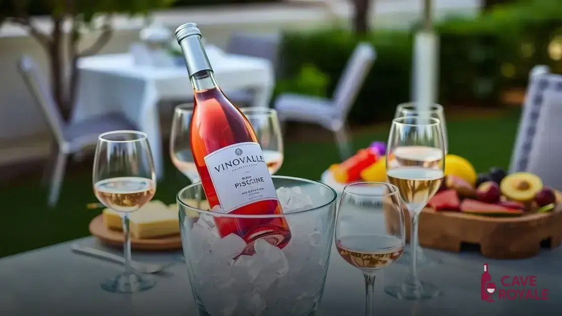 Como servir o vinho rosé Vinovalle Piscine