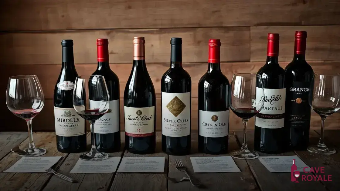 Comparativo com outros vinhos Cabernet Sauvignon