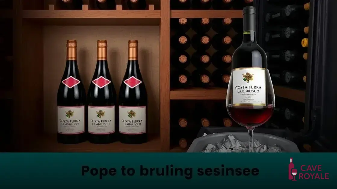 Cuidados na escolha e armazenamento do Lambrusco