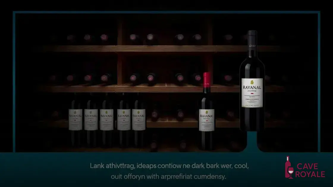 Dicas de armazenamento do Ravanal Gran Reserva Cabernet