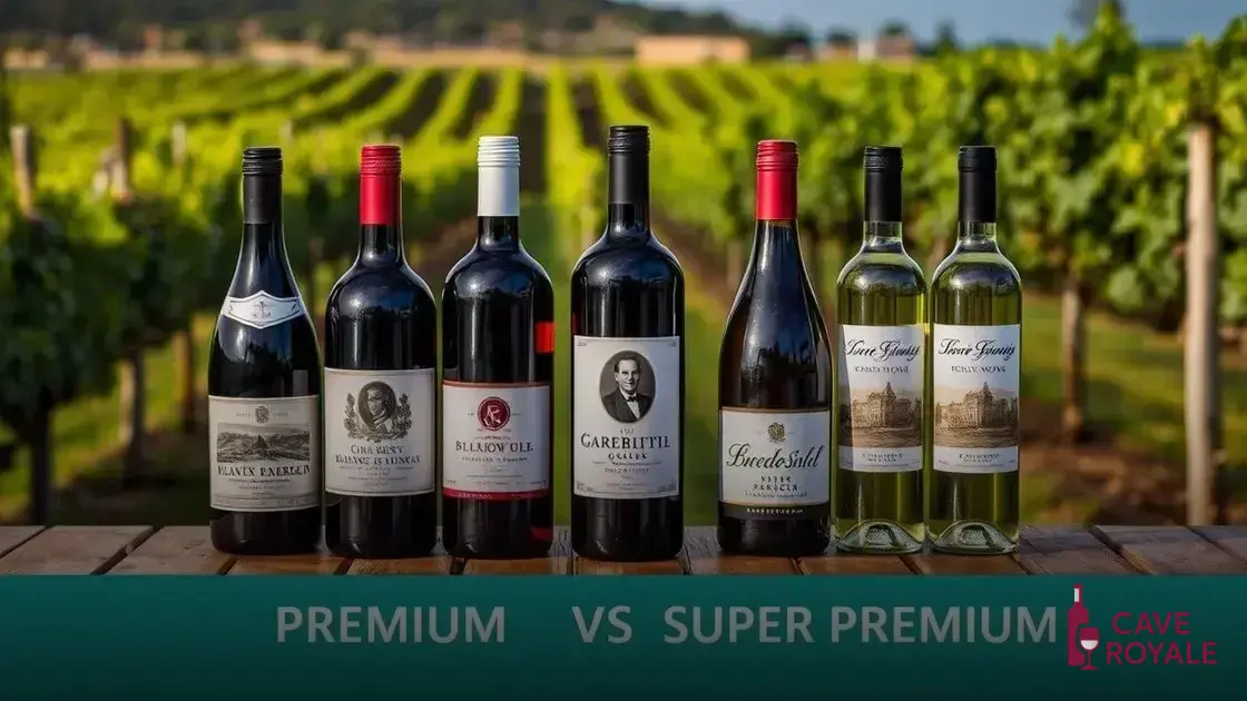 Diferenças entre vinho premium e super premium