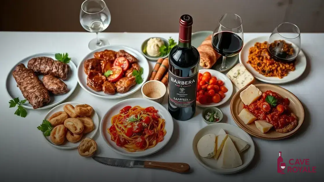 Harmonização de vinhos Barbera