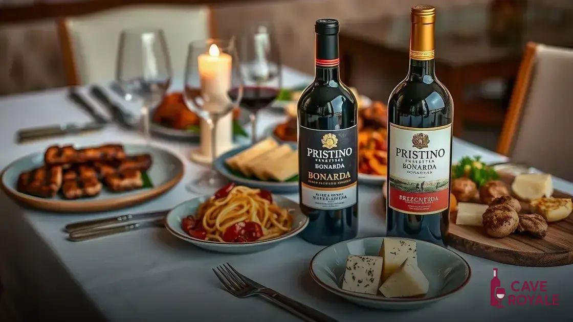 Harmonização do Pristino Bonarda com pratos