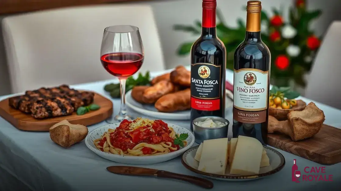 Harmonização do Santa Fosca Vino Rosso