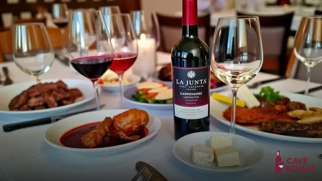 harmonização do vinho La Junta
