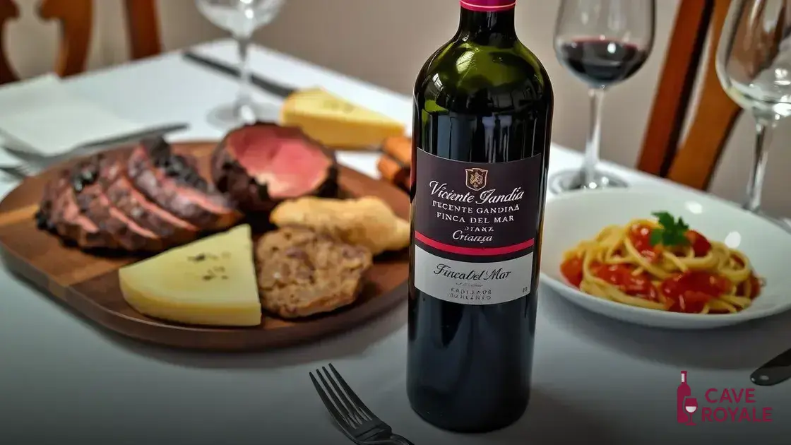 Harmonização do vinho Vicente Gandía Finca Del Mar Crianza