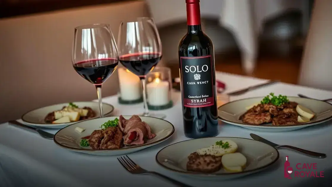 Harmonização ideal com Solo Syrah