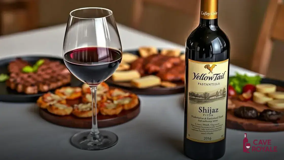 Harmonizações ideais para o Yellow Tail Shiraz