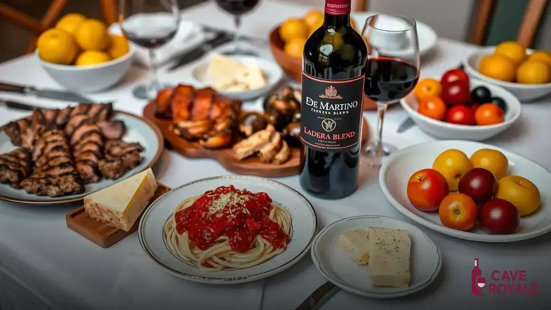 Harmonizações perfeitas com De Martino Ladera Blend