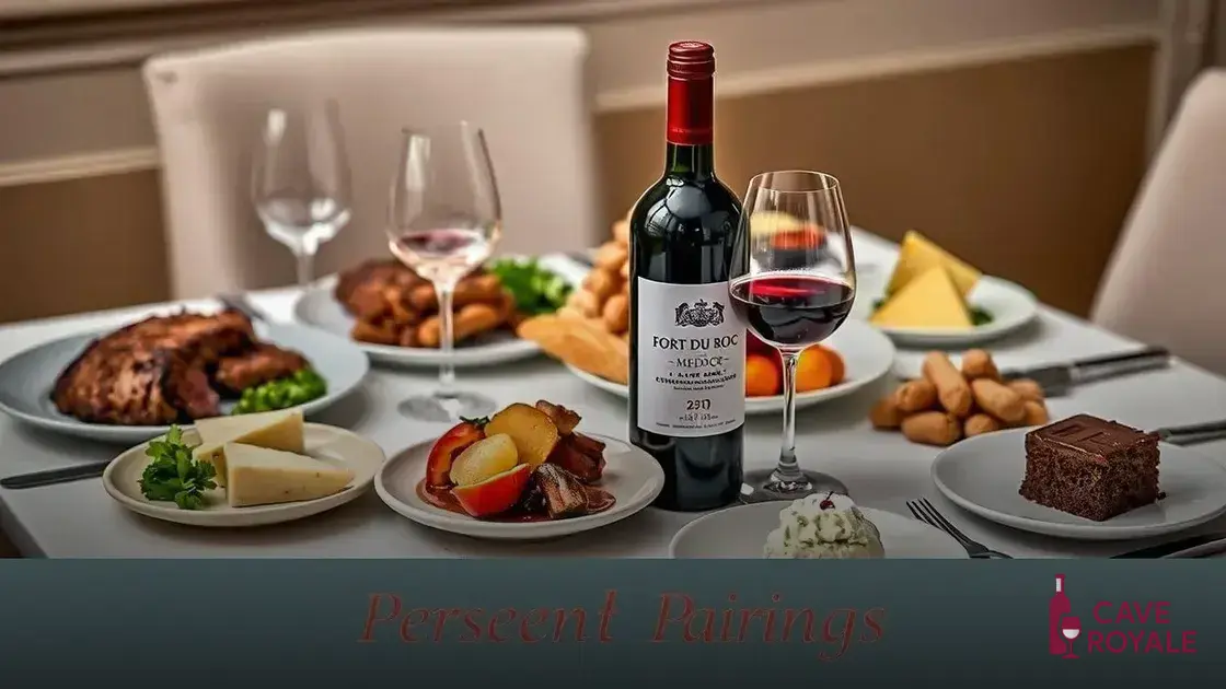 Harmonizações perfeitas para o Fort Du Roc Médoc