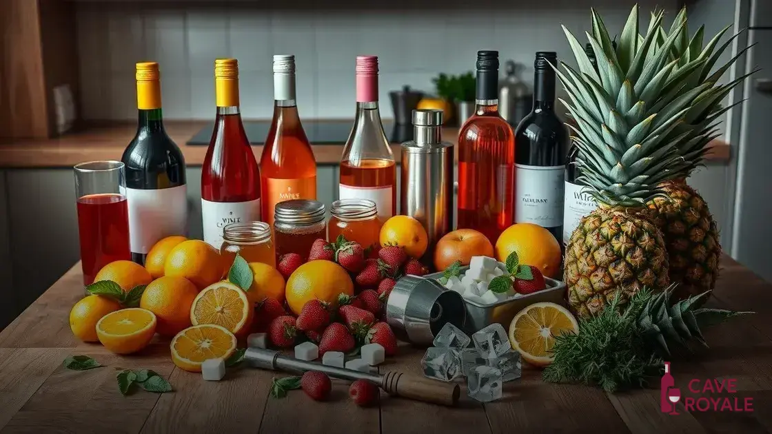 ingredientes-essenciais-para-preparar-drinks-com-vinho-em-casa 24 opções de drinks com vinho incríveis para fazer em casa!