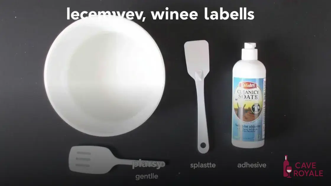 Materiais necessários para remover rótulos