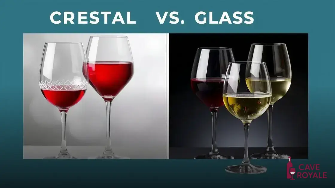 Material das taças: cristal ou vidro?