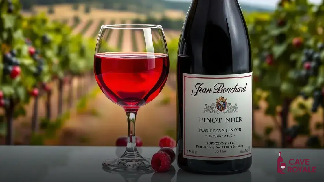 Notas sensoriais do Jean Bouchard Pinot Noir