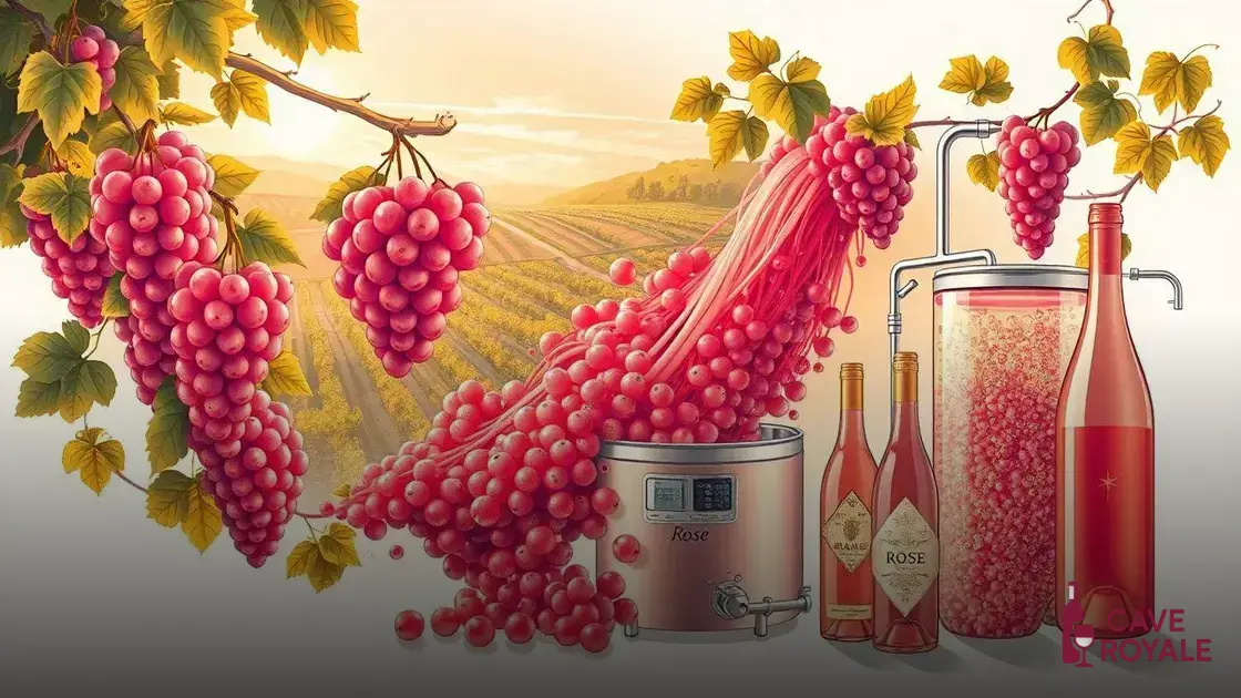O processo de produção do vinho rosé