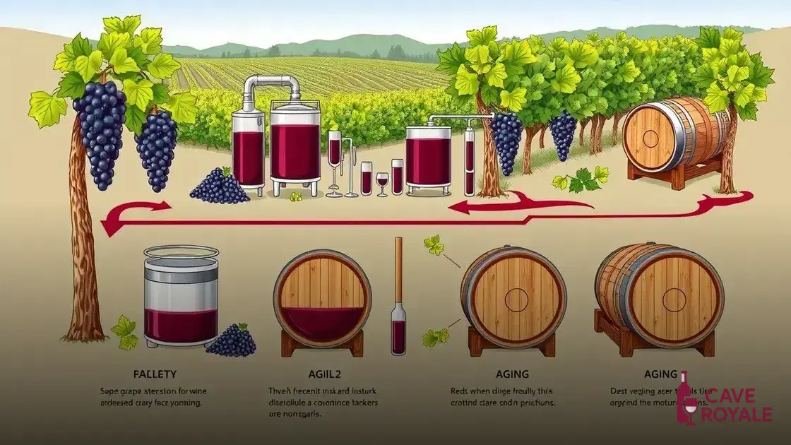 O processo de produção do vinho tinto