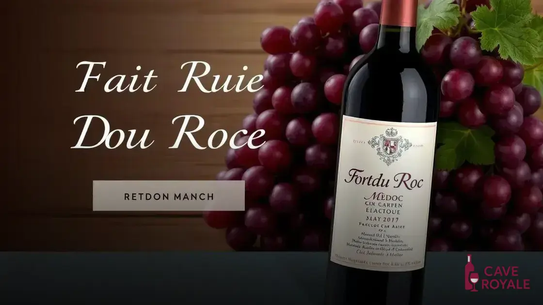 O que caracteriza o Fort Du Roc Médoc D.O.C.?