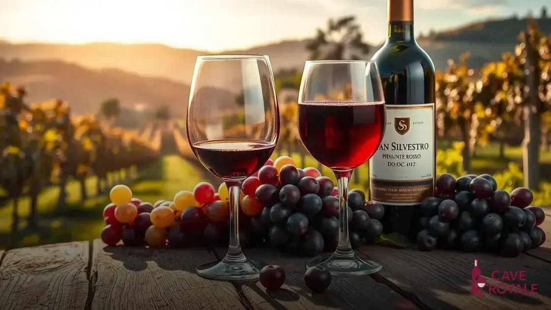 O que é o vinho San Silvestro Piemonte Rosso D.O.C.?